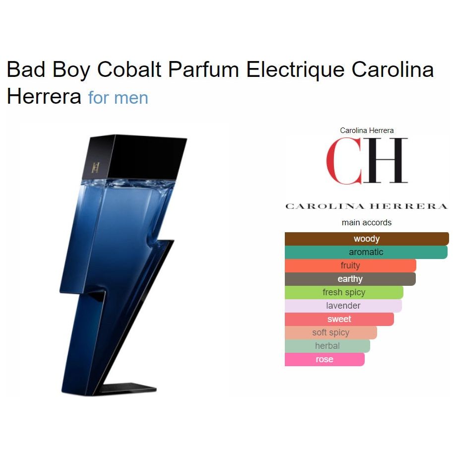 Men's Perfume Carolina Herrera Bad Boy Cobalt EDP (100 ml)