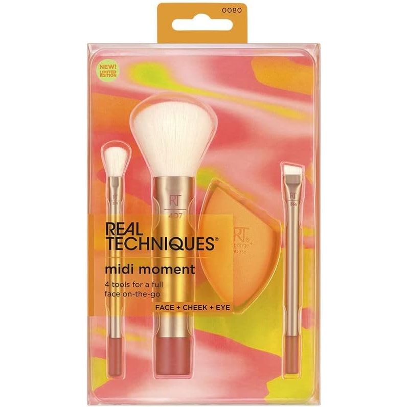 Real Techniques -  Orange Crush Midi Moment Brush Sponge @ مجموعة الوجه