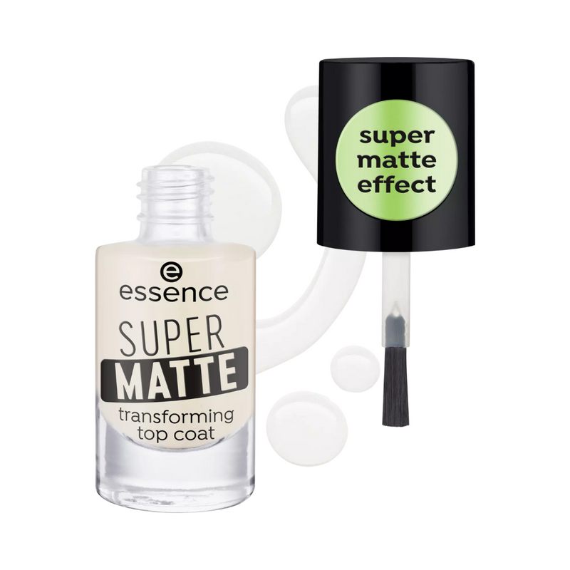 ESSENCE - Super Matte Transforming Top Coat @ طلاء الاظافر مطفي