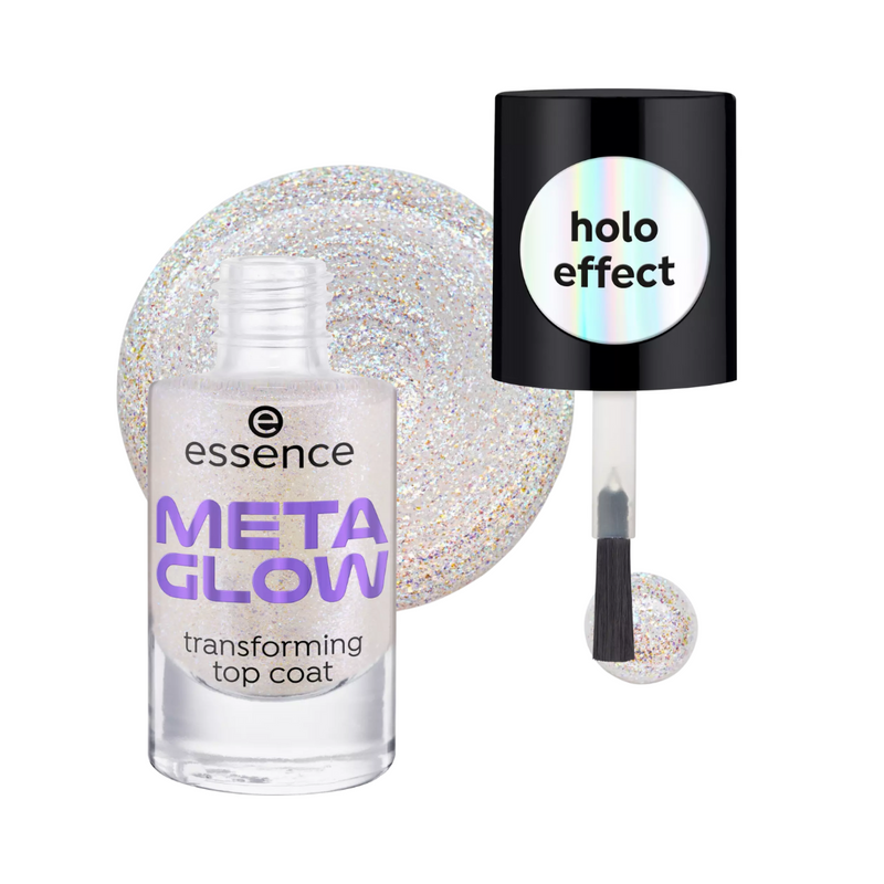 ESSENCE - Meta Glow Transforming Top Coat @ طلاء الاظافر لامع