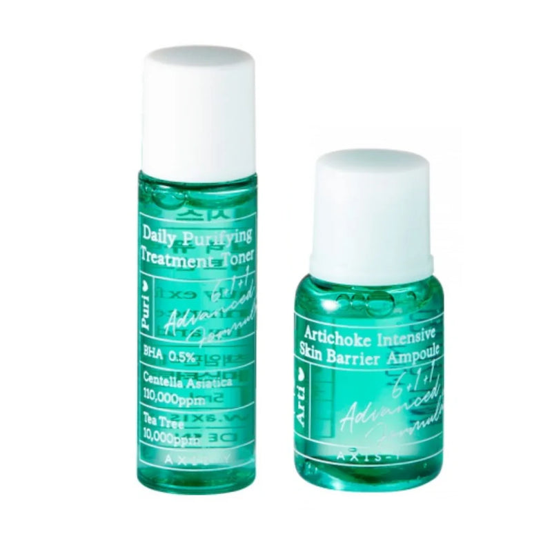 AXIS-Y Mini Daily Purifying Treatment Toner (5ML) + Mini Artichoke Ampoule (5ml) @ تونر معالج للبشرة + امبولات حماية (Expiry: 07/12/2024)