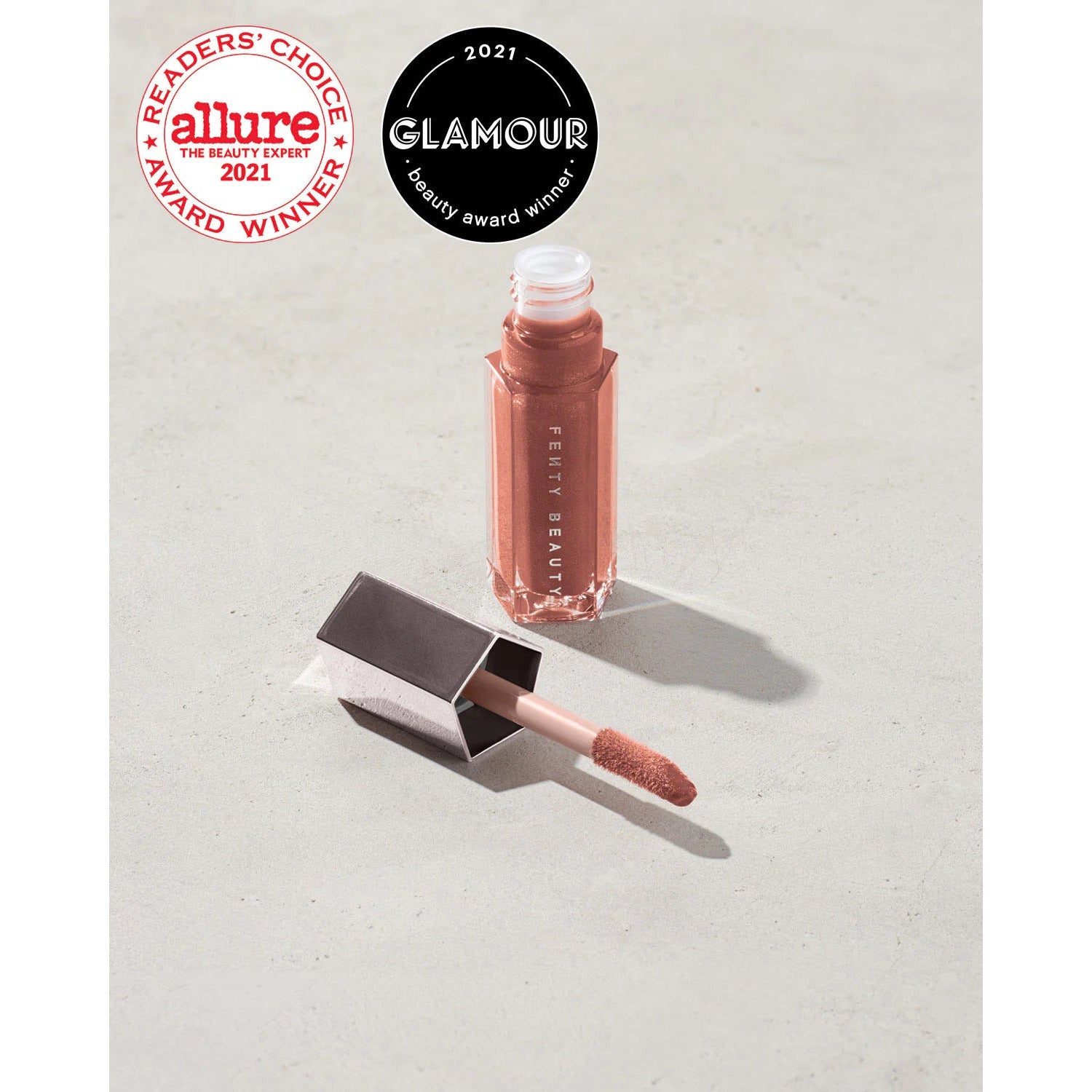 Fenty Beauty by Rihanna Gloss Bomb Universal Lip Luminizer - # Fenty Glow  (Shimmering Rose Nude) 9ml