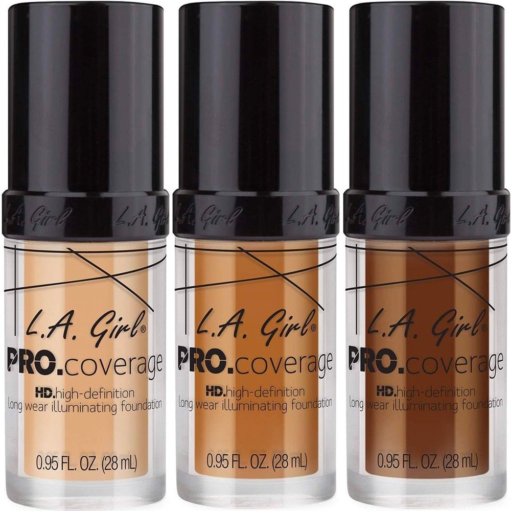 L.A. Girl Pro Coverage HD Long Wear Illuminating Foundation, White - 0.95 fl oz bottle